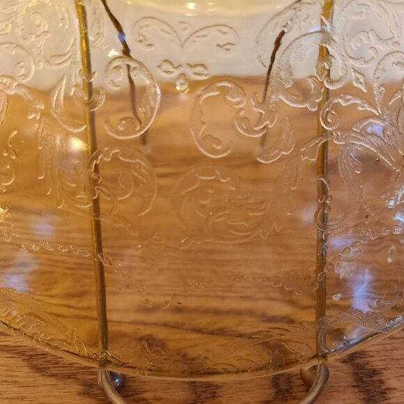 Federal Glass Co. Madrid Golden Glow Depression Glass 11" Footed Console Bowl - Picture 14 of 16